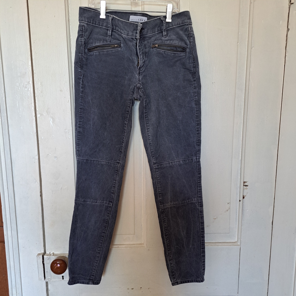 LOFT Charcoal Corduroy Pants